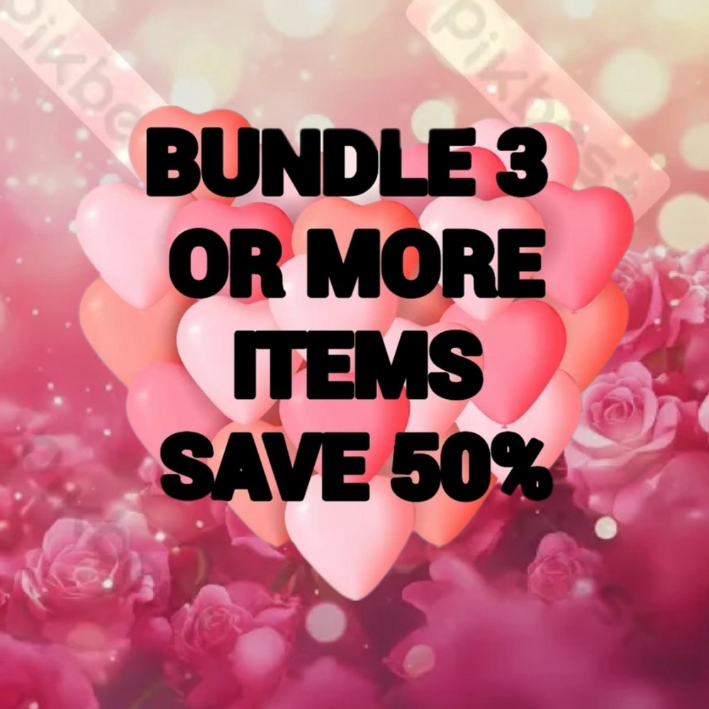 Bundle any three or more items save 50%